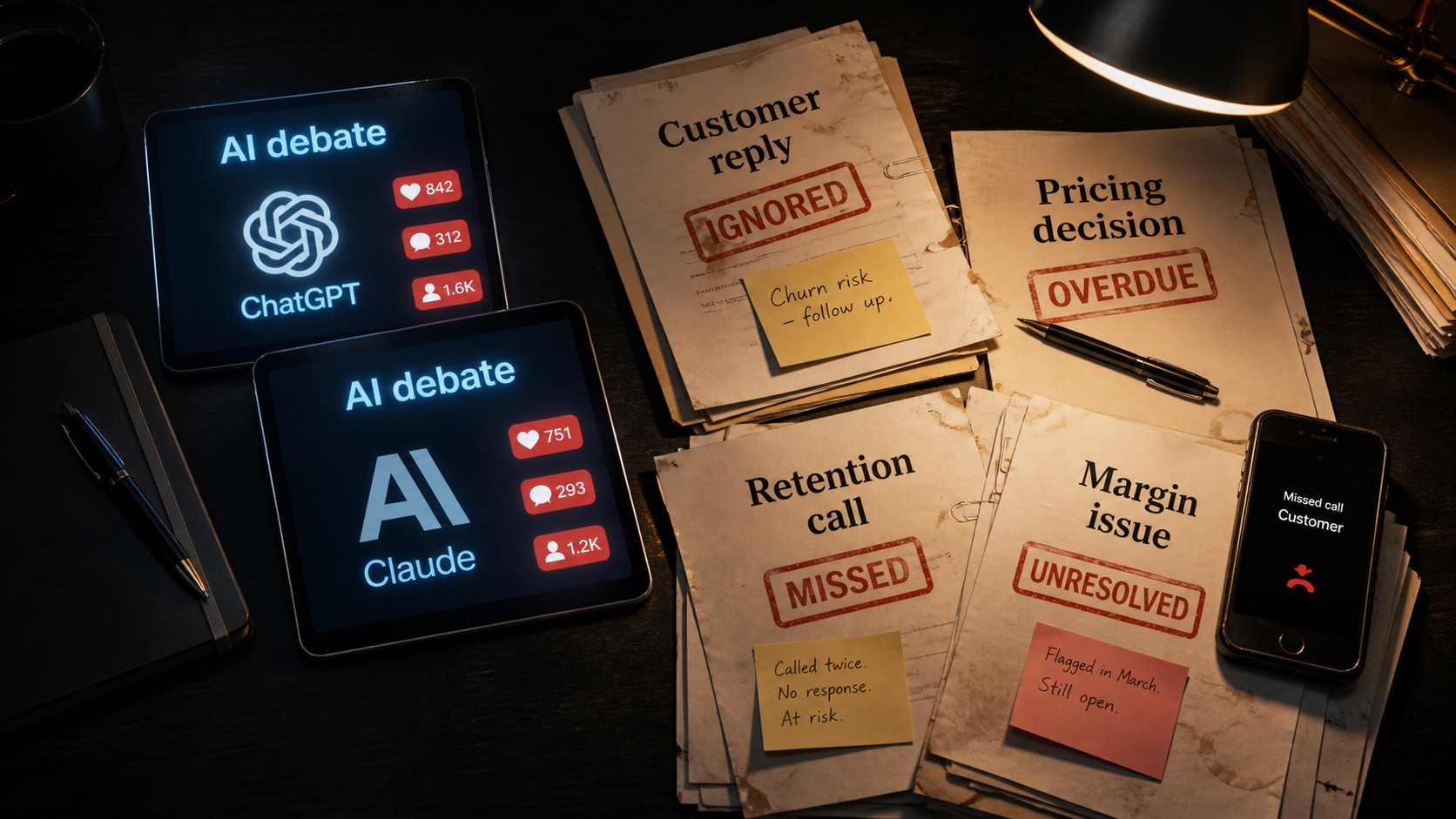Preview image for Your Business Is Bleeding While You Post About AI.